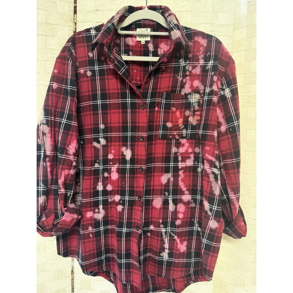 JADED GYPSY Crisp Morning Air Flannel Shirt Size S/M